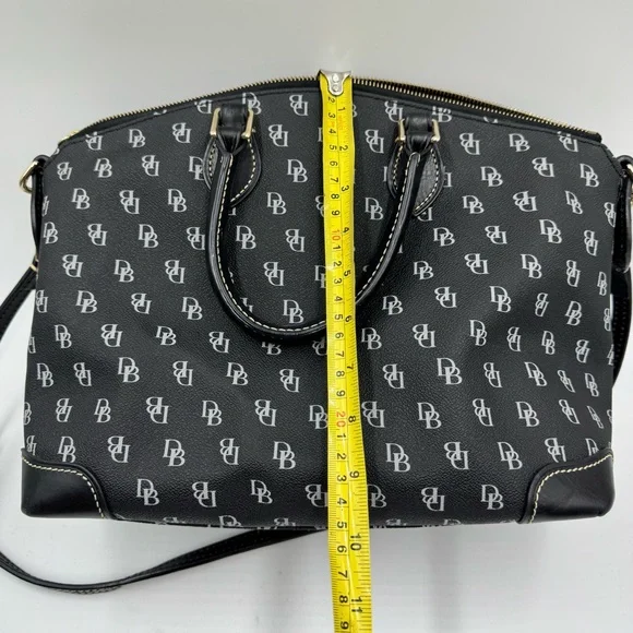Dooney & Bourke Black and White Monogram Satchel - Picture 10 of 10